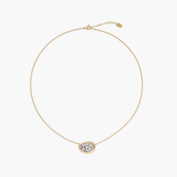 Marco Bicego Lunaria Diamond Pavé Pendant Necklace Carats Mcallen, TX