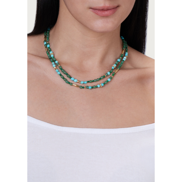 Milos Beaded Necklace - Turquoise Image 2 Carats Mcallen, TX