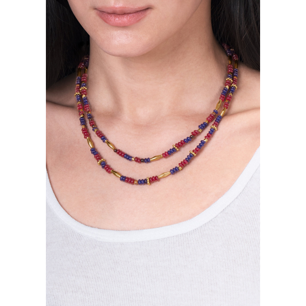 Milos Beaded Necklace - Maroon Image 2 Carats Mcallen, TX