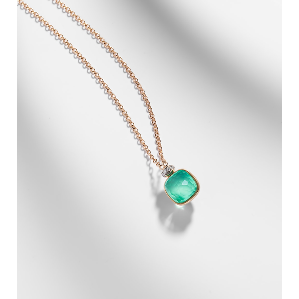 POMELLATO NUDO CLESS ROSE GOLD AND WHITE GOLD, PRASIOLITE/ AGATE, AND DIAMONDS Image 2 Carats Mcallen, TX