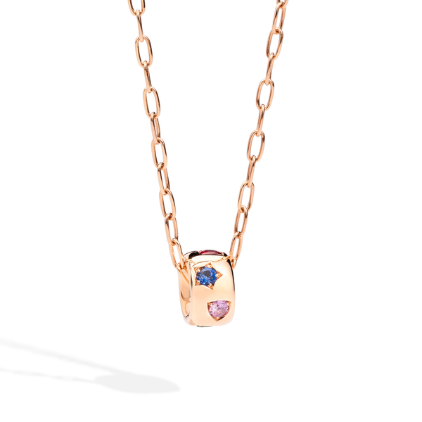 POMELLATO ICONICA ROSE/WHITE GOLD VARIOUS STONES NECKLACE Carats Mcallen, TX