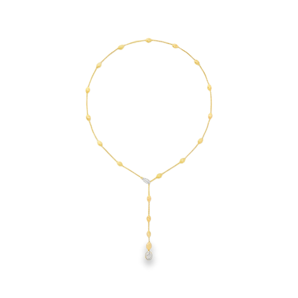 MARCO BICEGO 18 K YELLOW GOLD NECKLACE W/DIAMONDS SIZE 18