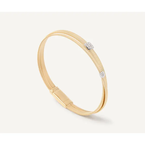 MARCO BICEGO MASAI 18K Yellow Gold 2-Strand Coil Bracelet With Diamonds Carats Mcallen, TX