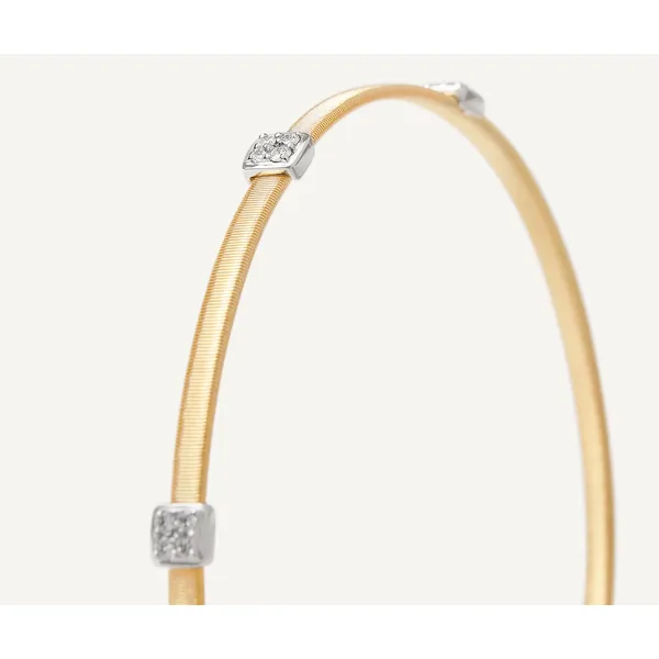 MARCO BICEGO MASAI 18K Yellow Gold Small Stackable Bracelet With Diamonds Image 3 Carats Mcallen, TX