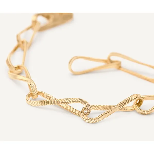 MARCO BICEGO MARRAKECH ONDE 18K Yellow Gold Twisted Coil Link Bracelet Image 3 Carats Mcallen, TX