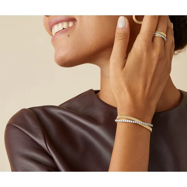 MARCO BICEGO MASAI 18K Yellow Gold 3-Strand Coil Bracelet With Diamonds Image 2 Carats Mcallen, TX