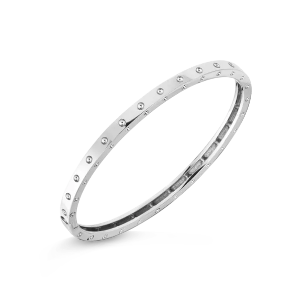 18 K WHITE GOLD SYMPHONY POIS MOI BANGLE Carats Mcallen, TX