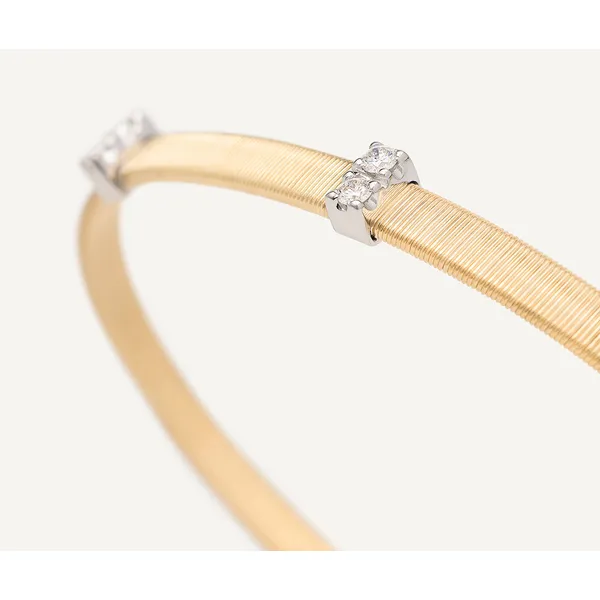 MARCO BICEGO 18KT GOLD BRACELET WITH 3 DIAMOND PAVE Image 2 Carats Mcallen, TX