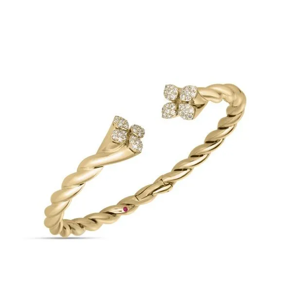 ROBERTO COIN 18 K YELLOW GOLD DIAMOND BRACELET Carats Mcallen, TX