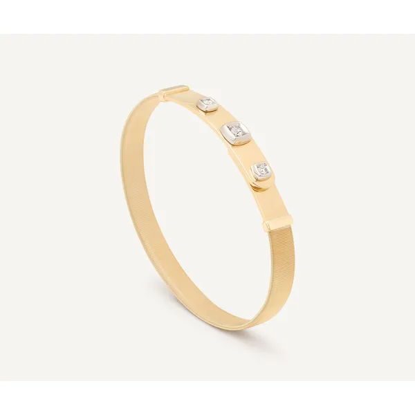 MARCO BICEGO 18 KT GOLD BANGLE W/DIAMONDS Carats Mcallen, TX