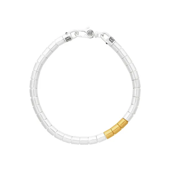 GURHAN MEN'S SILVER BRACELET, VERTIGO, SMALL VERSION (5MM) Carats Mcallen, TX