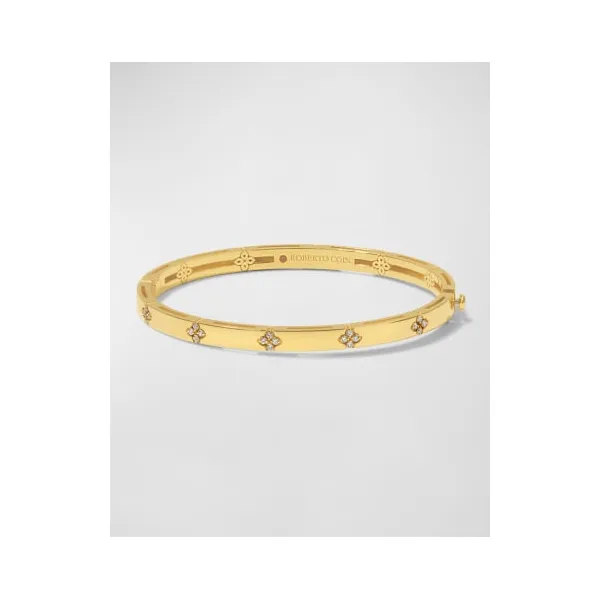 ROBERTO COIN 18 K YELLOW GOLD LOVE IN VERONA BANGLE Carats Mcallen, TX