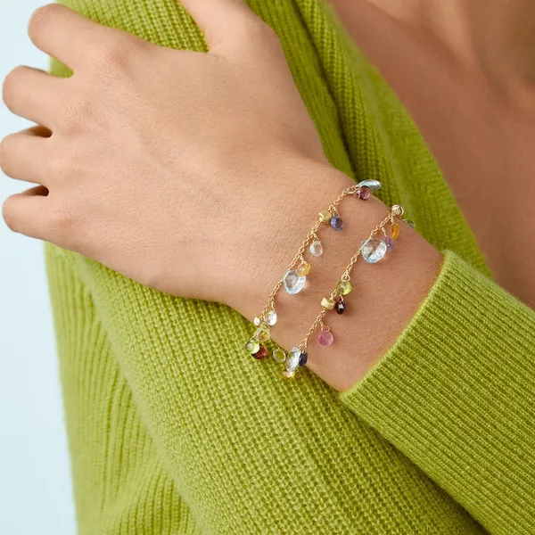 MARCO BICEGO 18KT YELLOW GOLD PARADISE BRACELET WITH MIXED GEMSTONES Image 2 Carats Mcallen, TX