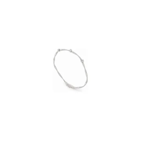 MARCO BICEGO MARRAKECH WHITE GOLD BRACELET WITH 3 DIAMOND STATIONS D=.15CTS Carats Mcallen, TX
