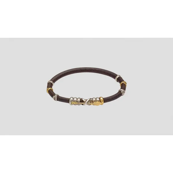 MISANI LEATHER BRACELET MADE OF GOLD AND SILVER Carats Mcallen, TX