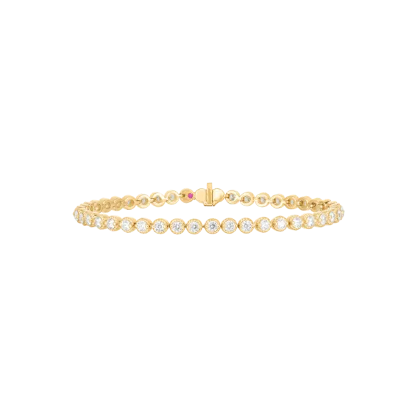 Roberto Coin 18K YELLOW GOLD NEW FLORENTINE FLEXIBLE DIAMOND BRACELET Carats Mcallen, TX