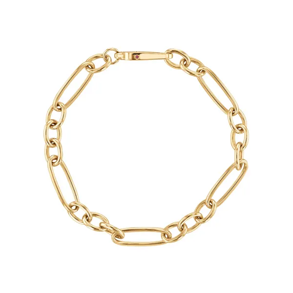 ROBERTO COIN 18K YG ALT LONG & SHORT OVAL LINK BRACELET Carats Mcallen, TX