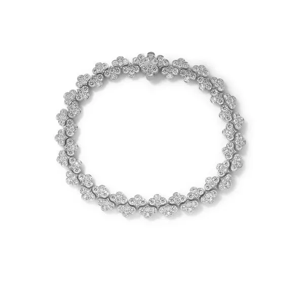 ROBERTO COIN 18 K WHITE GOLD COBRA ALLDIAMOND BRACELET D=6.87CTS Carats Mcallen, TX