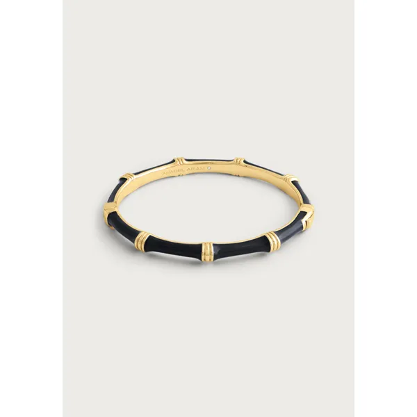 Anabel Aram Bambooo Black Enameled Hinged Bangle Carats Mcallen, TX