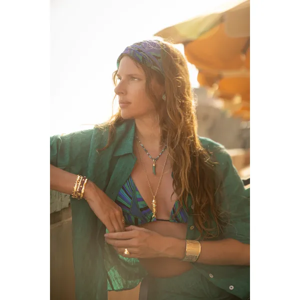 ANABEL ARAM Milos Gold Hinged Bangle Image 2 Carats Mcallen, TX