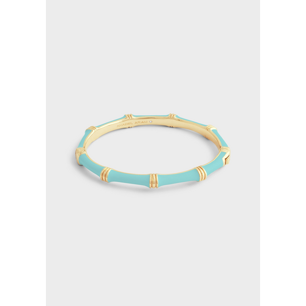 Anabel Aram Bamboo Turquoise Enameled Hinged Bangle Carats Mcallen, TX