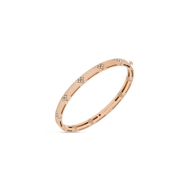 ROBERTO COIN 18K ROSE GOLD DIAMOND LOVE IN VERONA BANGLE 48X58 Carats Mcallen, TX