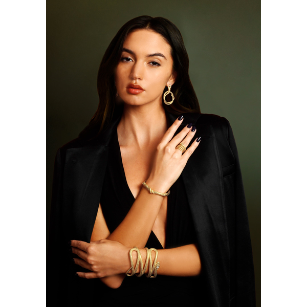 Anabel Aram Serpent Hinged Bangle Image 4 Carats Mcallen, TX