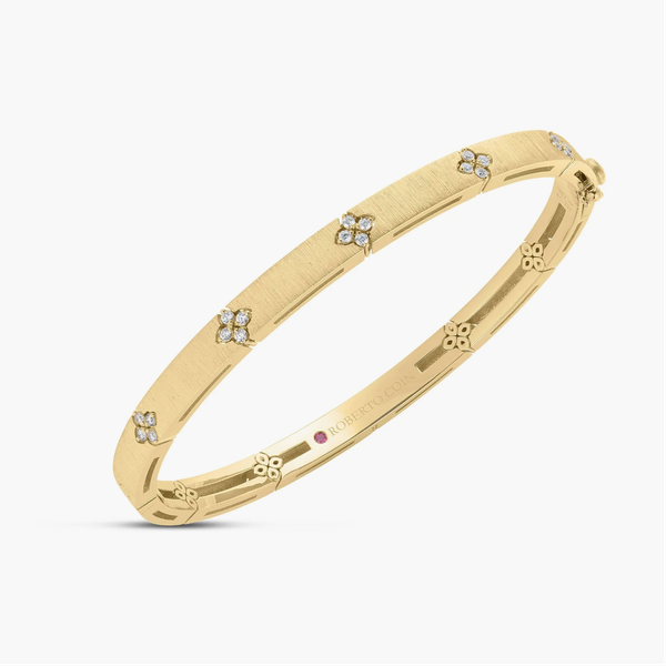 18K YELLOW GOLD DIAMOND SATIN LOVE IN VERONA BANGLE 48X58 Carats Mcallen, TX