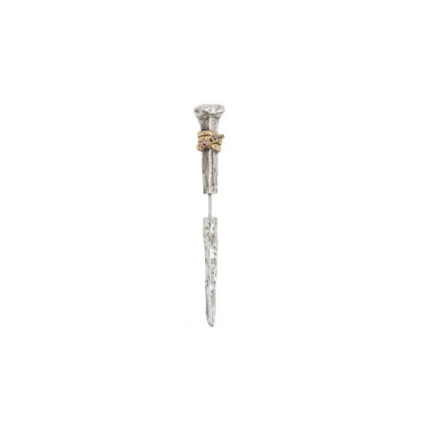 GURHAN JV, LAPEL PIN, SLIVER AND BRASS, SLIVER NAIL Carats Mcallen, TX