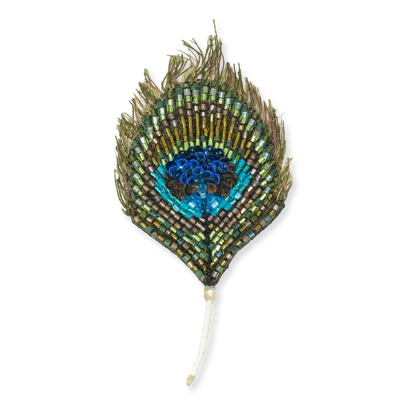 Luminous Peacock Feather Brooch Pin Carats Mcallen, TX