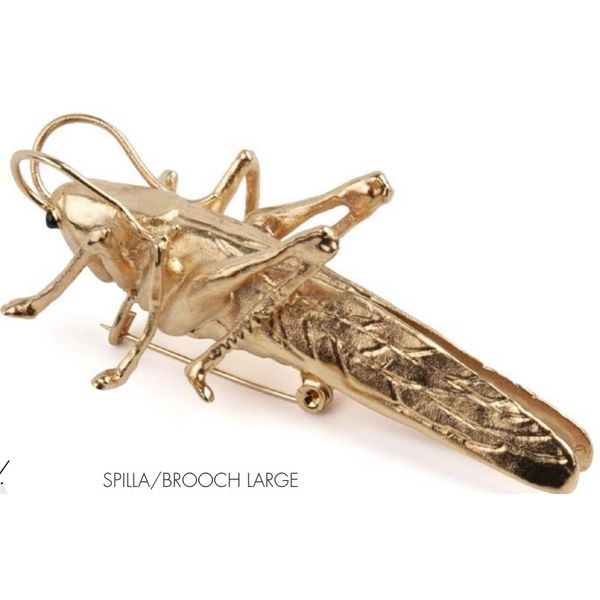 Large Grasshopper Brooch Gold, in brass w/24k yg overlay Carats Mcallen, TX