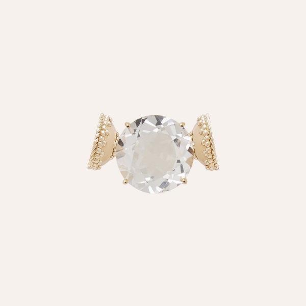 18K Large Round White Topaz Centerpiece Carats Mcallen, TX