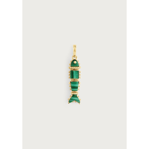 Milos Stone Fish Charm - Malachite Carats Mcallen, TX