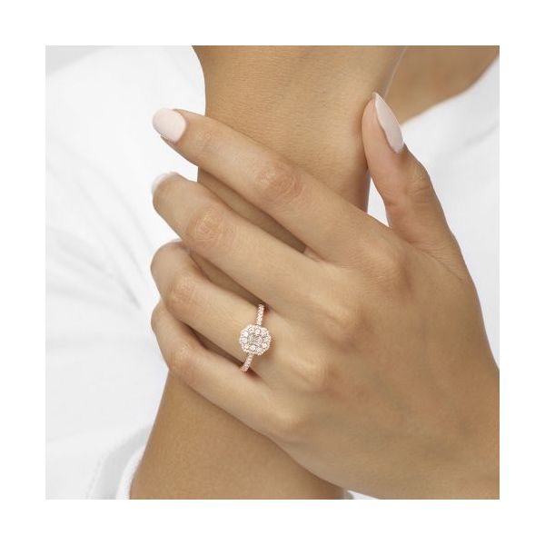 3/4 ctw Diamond Double Halo Engagement Ring in 14 Karat Image 2 Carroll / Ochs Jewelers Monroe, MI
