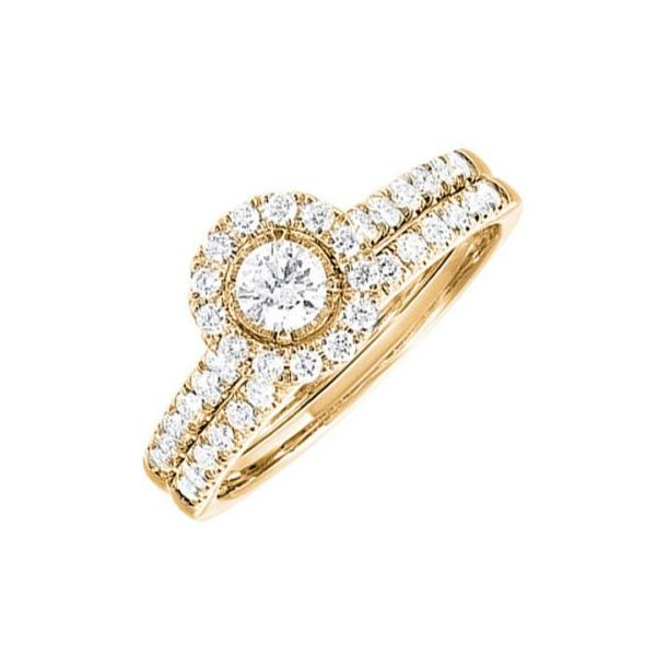 3/4 ctw Diamond Illusion Halo Engagement Ring in 14 Karat Carroll / Ochs Jewelers Monroe, MI