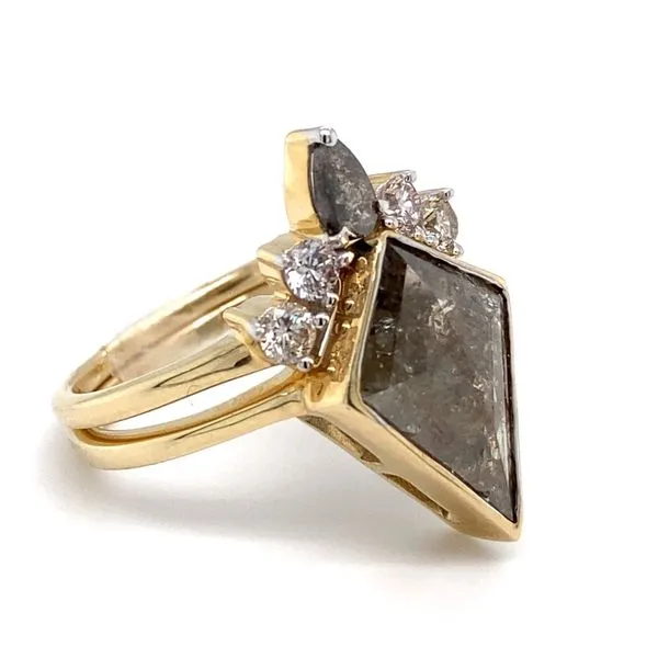 Salt & Pepper Diamond 2 PC Set Engagement Ring in 14 kt Yellow Image 3 Carroll / Ochs Jewelers Monroe, MI