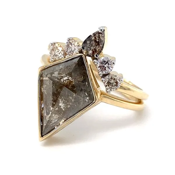 Salt & Pepper Diamond 2 PC Set Engagement Ring in 14 kt Yellow Image 4 Carroll / Ochs Jewelers Monroe, MI