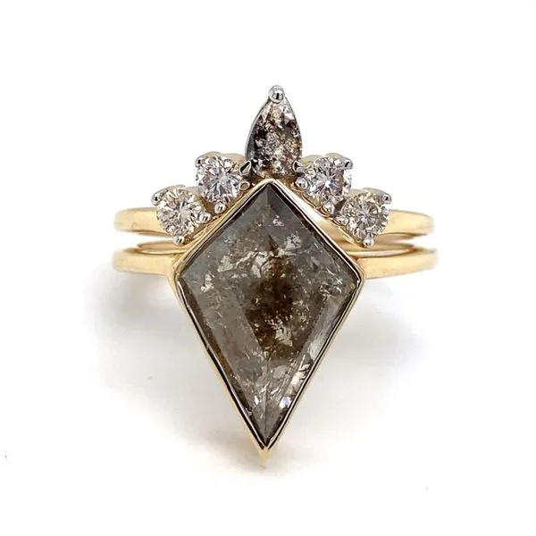 Salt & Pepper Diamond 2 PC Set Engagement Ring in 14 kt Yellow Carroll / Ochs Jewelers Monroe, MI