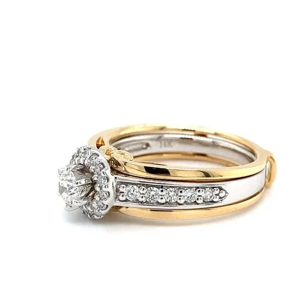 14 Karat White & Yellow Gold Natural Diamond Engagement Ring Image 2 Carroll / Ochs Jewelers Monroe, MI