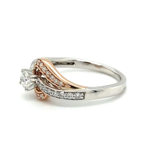 14 Karat White & Rose Gold Natural Diamond Engagement Ring with Wedding Band Image 3 Carroll / Ochs Jewelers Monroe, MI