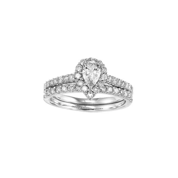 14 Karat White Gold Natural Diamond Engagement Ring and Wedding Band Image 3 Carroll / Ochs Jewelers Monroe, MI