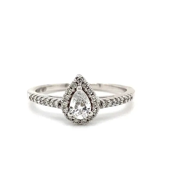 14 Karat White Gold Natural Diamond Engagement Ring and Wedding Band Carroll / Ochs Jewelers Monroe, MI