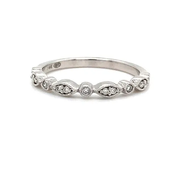 14 Karat White Gold Natural Diamond Engagement Ring and W...