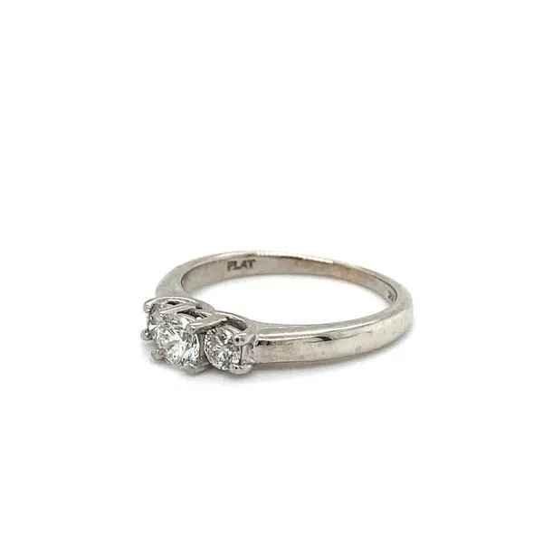 14 Karat White Gold Natural Diamond Estate Engagement Ring Image 2 Carroll / Ochs Jewelers Monroe, MI