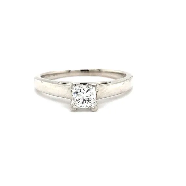 14 Karat White Gold Natural Diamond Estate Engagement Ring Carroll / Ochs Jewelers Monroe, MI