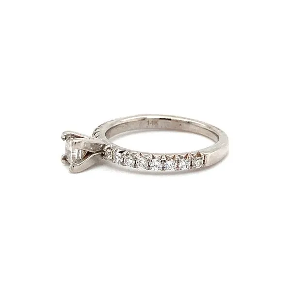 14 Karat White Gold Natural Diamond Estate Engagement Ring Image 2 Carroll / Ochs Jewelers Monroe, MI
