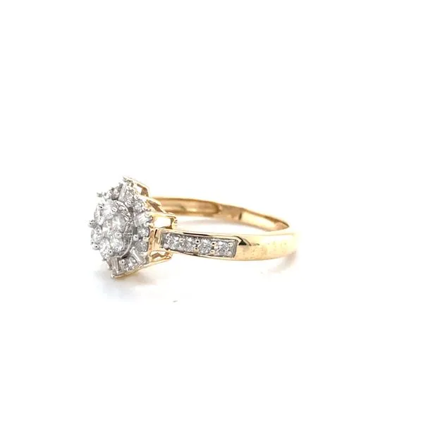 14 Karat Yellow Gold Estate Natural Diamond Engagement Ring Image 2 Carroll / Ochs Jewelers Monroe, MI