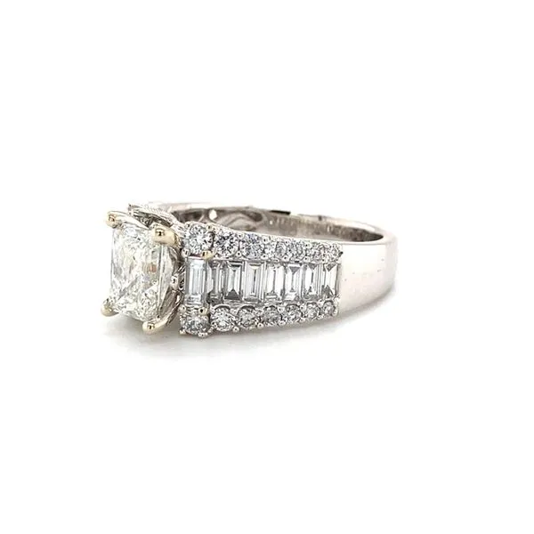 14 Karat White Gold Natural Diamond Engagement Ring