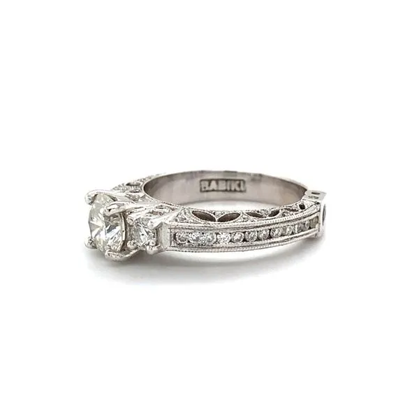 14 Karat White Gold Natural Diamond Engagement Ring Setting