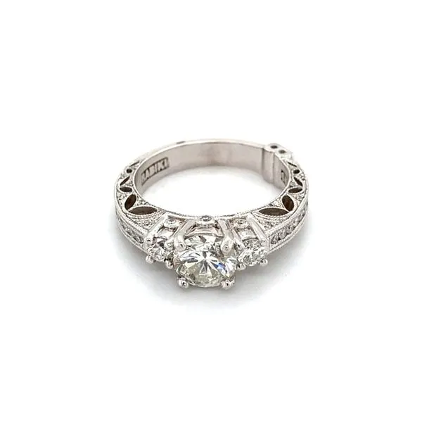 14 Karat White Gold Natural Diamond Engagement Ring Setting